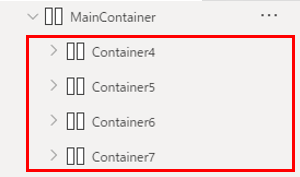 MainContainerに水平コンテナー